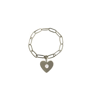 "Mini" Floating Heart Diamond Chain Ring