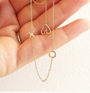 Xo necklace outlet set gold