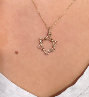 Hand Twisted Wire Star of David