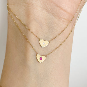 "Mini" Faith Burmese Ruby Heart