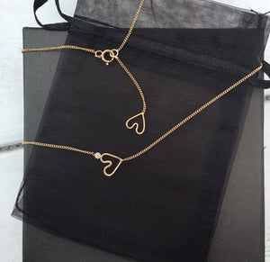"Forever" Heart Side Diamond