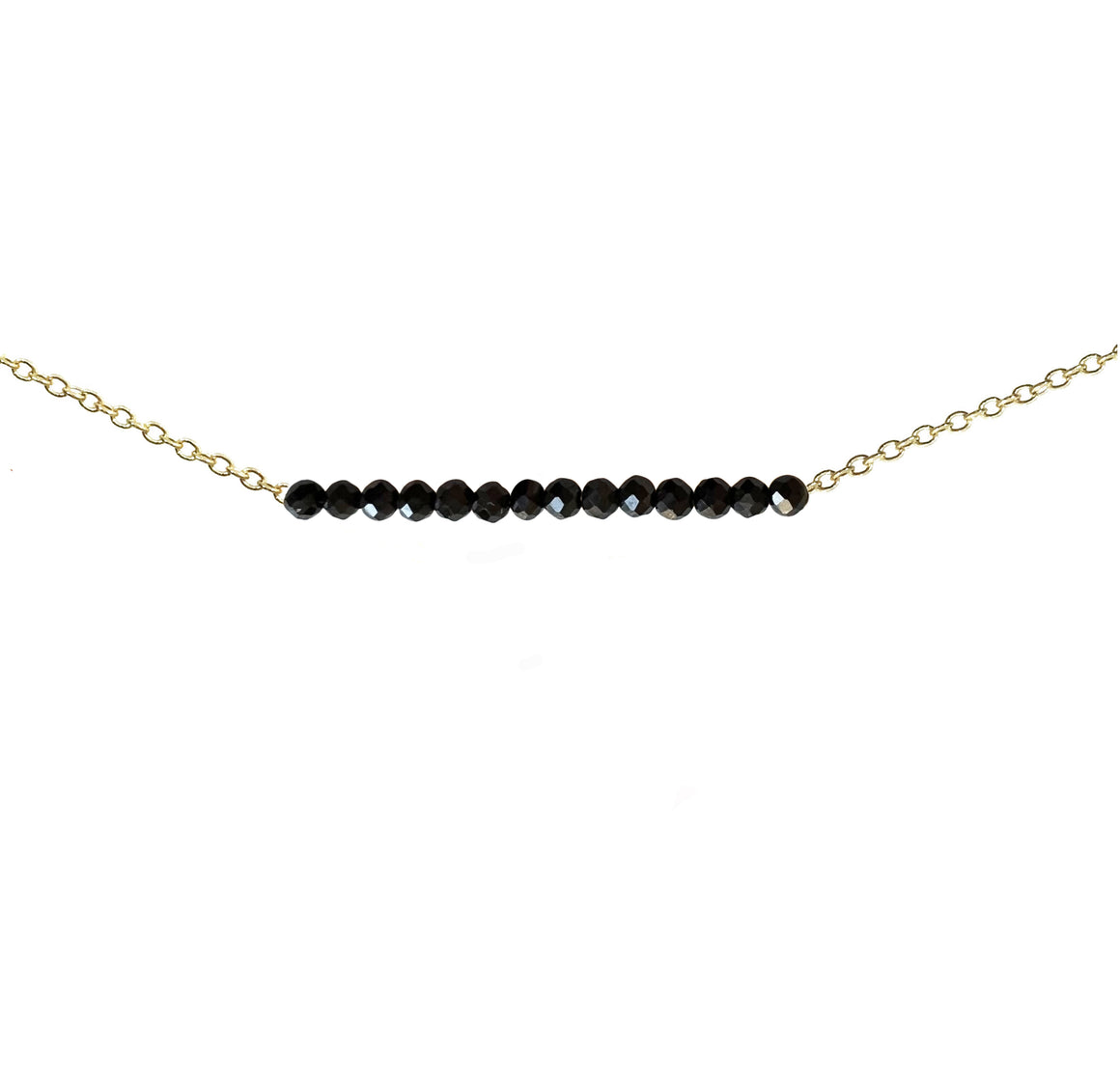 Black Spinel Beaded Necklace