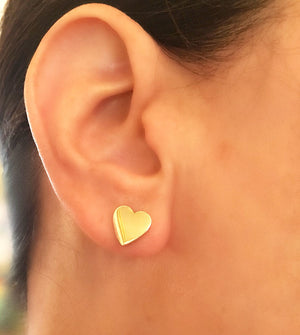 "Faith" Heart Stud