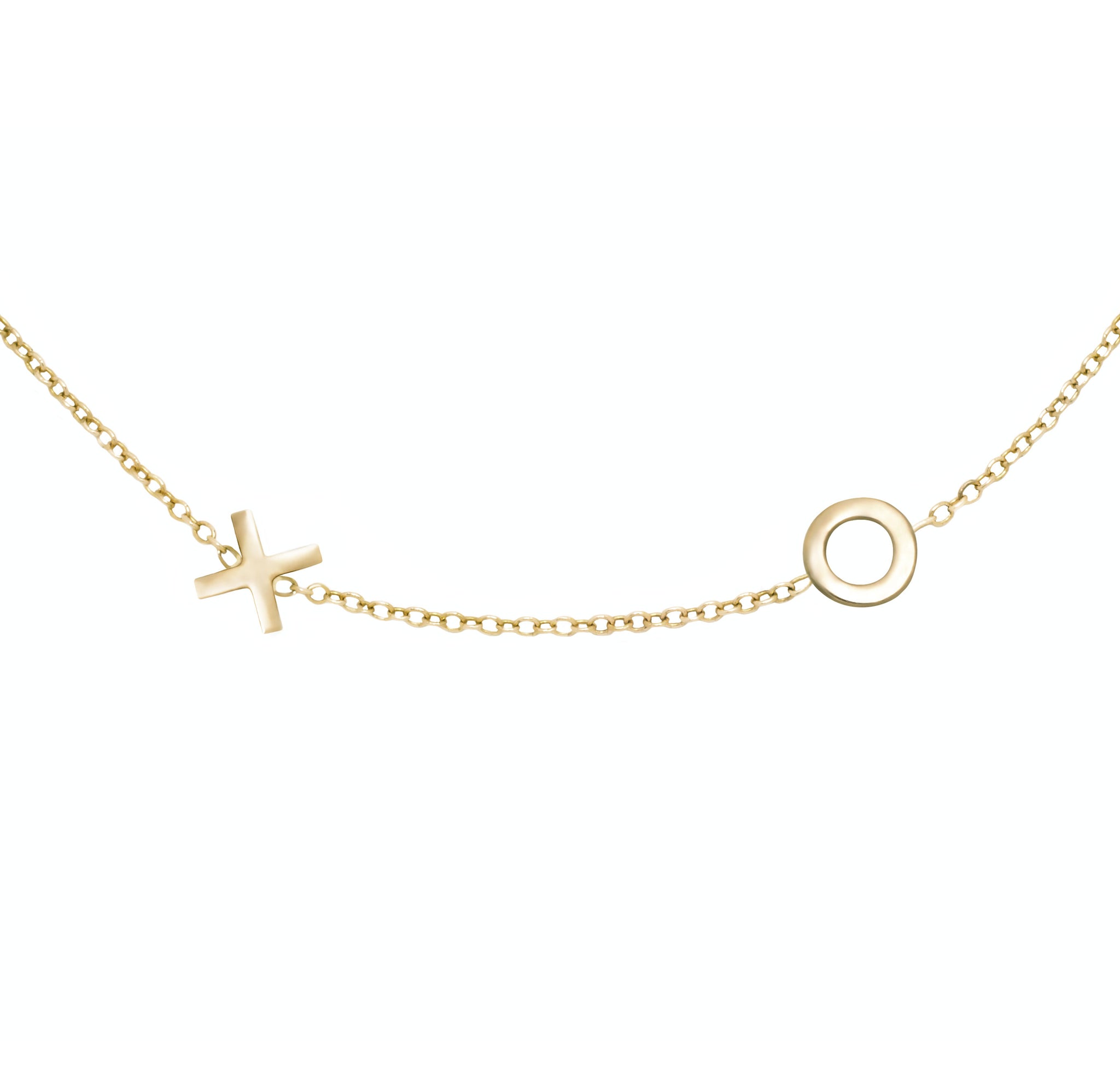 XO Necklace Solid Gold | Hope & Celebrate