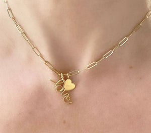 Love Heart Charm Choker