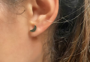 "Mini" Crescent Moon Studs