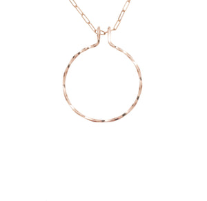 14K Rose Gold Charm Holder with Chain