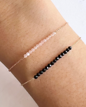 Peach Moonstone Bead Bracelet