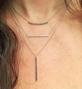 "Vertical" White Diamond Bar