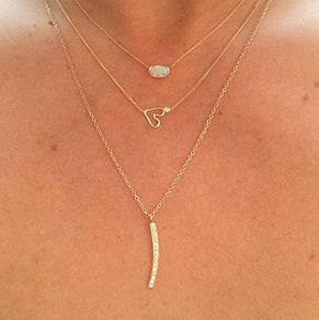 "Curve" White Diamond Bar