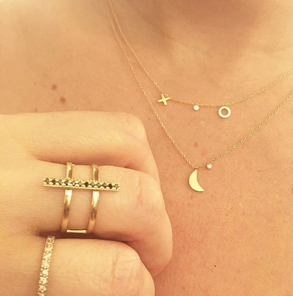 Floating Crescent Moon and Diamond