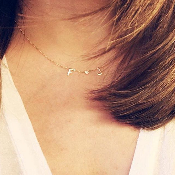 Two Initial Diamond Bezel