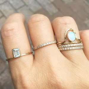 Riley Opal Ring Stack