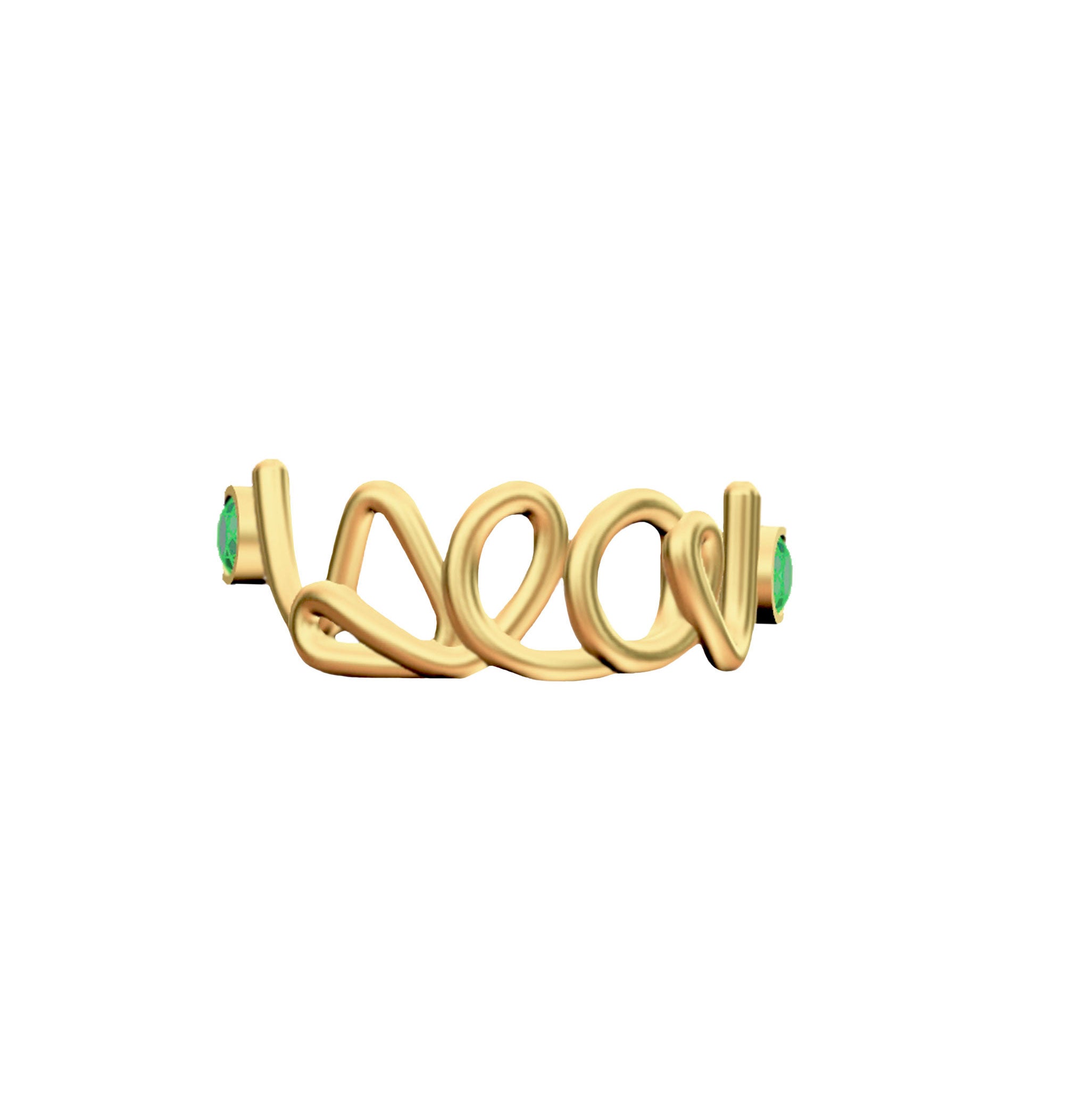 Gold Name Ring - Medium – Be Monogrammed