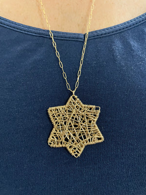 Hand Twisted Wire Star of David